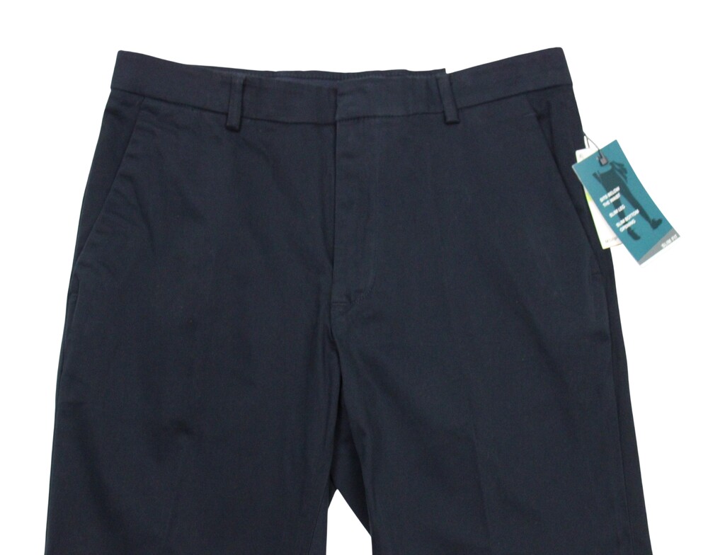Perry Ellis Portfolio Pants Mens 30x29 Dark Sapphire Slim Fit Stretch Chino